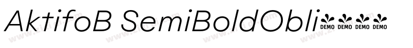 AktifoB SemiBoldObli字体转换
